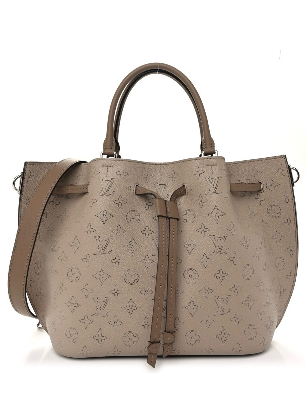 Louis Vuitton Taupe Drawstring Monogram Tote Shoulder Bag